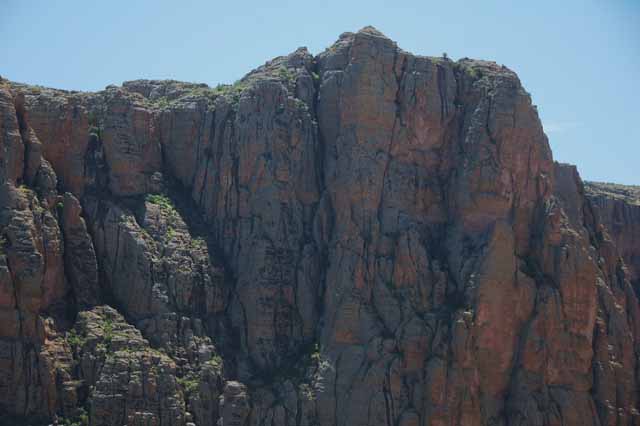 mountains tower the canyon
